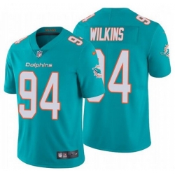 Nike Dolphins 94 Christian Wilkins Aqua Vapor Untouchable Limited Jersey