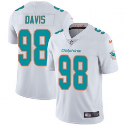 Nike Dolphins 98 Raekwon Davis White Men Stitched NFL Vapor Untouchable Limited Jersey