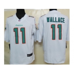 Nike Miami Dolphins 11 Mike Wallace White Limited NFL Jersey