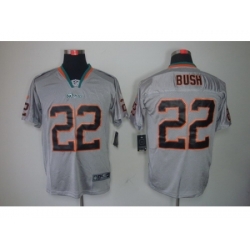 Nike Miami Dolphins 22 Reggie Bush Grey Elite Lights Out NFL Jersey