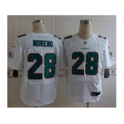 Nike Miami Dolphins 28 Knowshon Moreno White Elite NFL Jersey