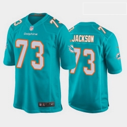 men austin jackson miami dolphins aqua game jersey 