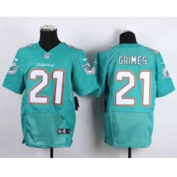 nike nfl jerseys miami dolphins 21 grimes green[Elite][grimes]