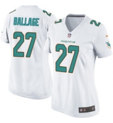 Kalen Ballage Miami Dolphins Women Vapor Limited Nike Jersey White