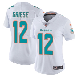 Nike Dolphins #12 Bob Griese White Womens Stitched NFL Vapor Untouchable Limited Jersey