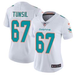 Nike Dolphins #67 Laremy Tunsil White Womens Stitched NFL Vapor Untouchable Limited Jersey