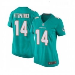 Womens Miami Dolphins 14 Ryan Fitzpatrick Game Aqua Green Team Color Football Jersey