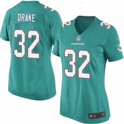 Womens Nike Miami Dolphins 32 Kenyan Drake Game Aqua Green Team Color NFL Jersey