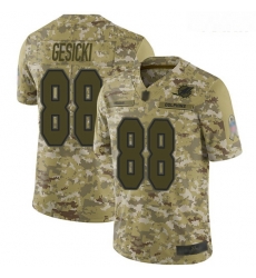 Dolphins #88 Mike Gesicki Camo Youth Stitched Football Limited 2018 Salute to Service Jersey