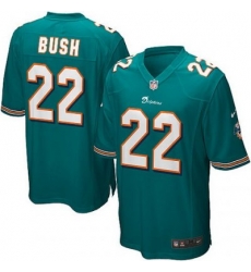 Youth NIke Miami Dolphins 22# Reggie Bush Game Green Color Jersey