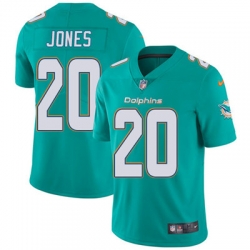 Youth Nike Dolphins #20 Reshad Jones Aqua Green Team Color Stitched NFL Vapor Untouchable Limited Jersey