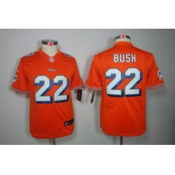 Youth Nike Miami Dolphins 22# Reggie Bush Orange Color[Youth Limited Jerseys]