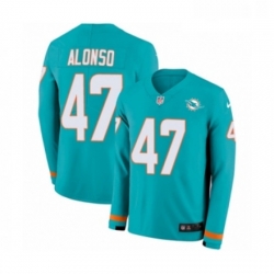 Youth Nike Miami Dolphins 47 Kiko Alonso Limited Aqua Therma Long Sleeve NFL Jersey