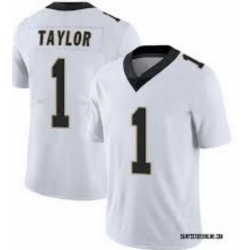 Men New Orleans Saints 1 Alontae Taylor Limited White Vapor Untouchable Jersey
