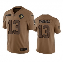 Men New Orleans Saints 13 Michael Thomas 2023 Brown Salute To Service Limited Limited Stitched Jersey
