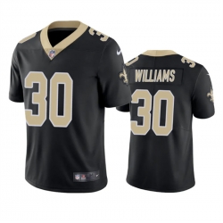 Men New Orleans Saints 30 Jamaal Williams Black Vapor Untouchable Stitched Football Jersey