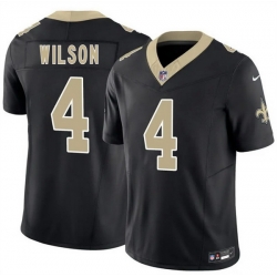 Men New Orleans Saints  4 Zach Wilson Black 2026 F U S E Vapor Limited Stitched Football Jersey