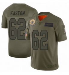 Men New Orleans Saints 62 Nick Easton Limited Camo 2019 Salute to Service Football Jersey