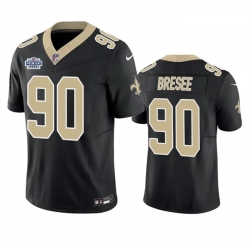 Men New Orleans Saints 90 Bryan Bresee Black 2023 F U S E  With Prem1ere Patch Vapor Untouchable Limited Stitched Football Jersey