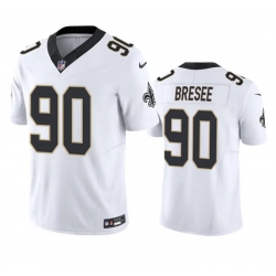 Men New Orleans Saints 90 Bryan Bresee White 2023 F U S E  Vapor Untouchable Limited Stitched Jersey