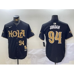 Men New Orleans Saints 94 Cameron Jordan Black Cool Base Stitched Baseball Jersey