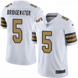 Mens Nike New Orleans Saints 5 Teddy Bridgewater Limited White Rush Vapor Untouchable NFL Jersey