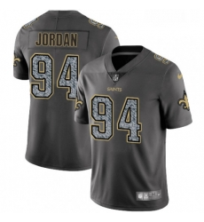 Mens Nike New Orleans Saints 94 Cameron Jordan Gray Static Vapor Untouchable Limited NFL Jersey