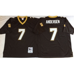 Mitchell And Ness Saints #7 ANDERSAN Black Throwback Stitched NFL Jersey