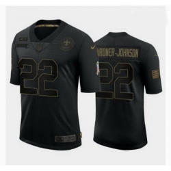 New Orleans Saints 22 Chauncey Gardner Johnson Black Salute to Service Jersey