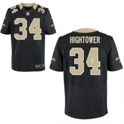 New Orleans Saints #34 Tim Hightower Black Elite Jersey