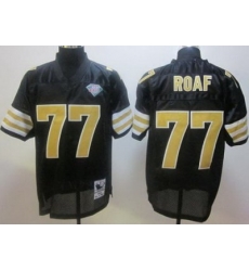 New Orleans Saints 77 Willie Roaf Black Throwback Jerseys