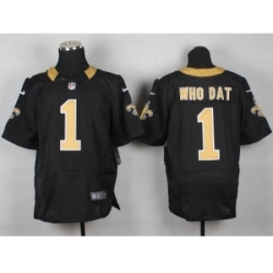 Nike New Orleans Saints 1 who dat Black Elite NFL Jersey