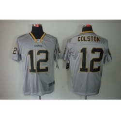 Nike New Orleans Saints 12 Marques Colston grey Elite lights out NFL Jersey