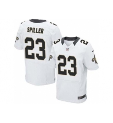 Nike New Orleans Saints 23 C.J. Spiller White Elite NFL Jersey