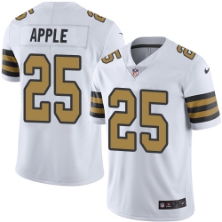 Nike Saints #25 Eli Apple White Men Stitched NFL Limited Rush Jersey