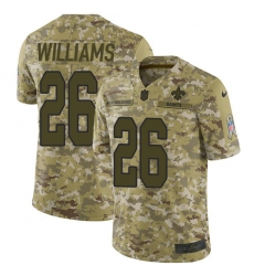 Nike Saints #26 P J  Williams Camo Men Stitched NFL Limited 2018 Salute To Service Jersey