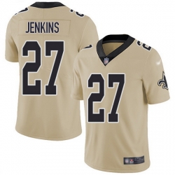 Nike Saints 27 Malcolm Jenkins Gold Men Stitched NFL Limited Inverted Legend Jersey