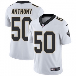 Nike Saints #50 Stephone Anthony White Mens Stitched NFL Vapor Untouchable Limited Jersey