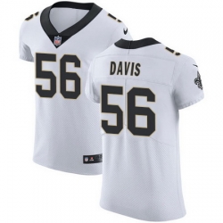 Nike Saints #56 DeMario Davis White Mens Stitched NFL Vapor Untouchable Elite Jersey