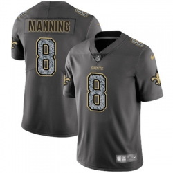 Nike Saints #8 Archie Manning Gray Static Mens NFL Vapor Untouchable Game Jersey