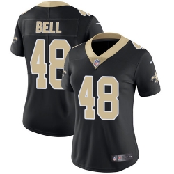 Nike Saints #48 Vonn Bell Black Team Color Womens Stitched NFL Vapor Untouchable Limited Jersey