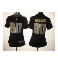 Nike women jerseys new orleans saints #80 graham black[impact limited]