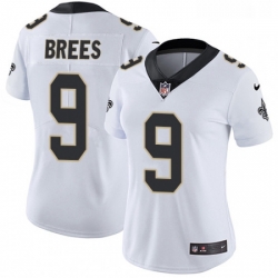 Womens Nike New Orleans Saints 9 Drew Brees White Vapor Untouchable Limited Player NFL Jersey