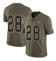 Saints 28 Latavius Murray Olive Youth Stitched Football Limited 2017 Salute to Service Jersey