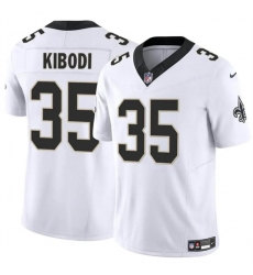 Youth New Orleans Saints 35 Jacob Kibodi White F U S E Vapor Limited Stitched Football Jersey