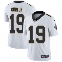 Youth Nike Saints #19 Ted Ginn Jr White Stitched NFL Vapor Untouchable Limited Jersey