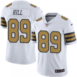 Youth Nike Saints #89 Josh Hill White Stitched NFL Limited Rush Jersey