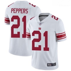 Giants 21 Jabrill Peppers White Men Stitched Football Vapor Untouchable Limited Jersey