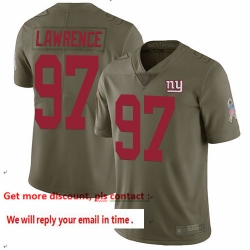 Giants 97 Dexter Lawrence Olive Men Stitched Football Limited 2017 Salute To Service Jersey