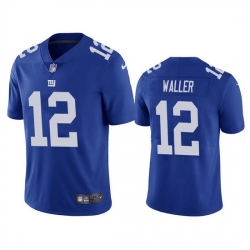 Men New York Giants 12 Darren Waller Blue Vapor Untouchable Limited Stitched Jersey